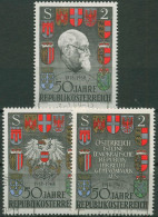 Österreich 1968 50 Jahre Republik Kanzler Karl Renner Wappen 1273/75 Gestempelt - Used Stamps