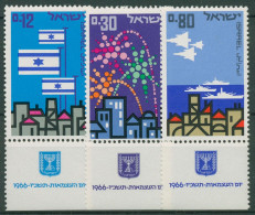 Israel 1966 Unabhängigkeit Feuerwerk 356/58 Mit Tab Postfrisch - Unused Stamps (with Tabs)