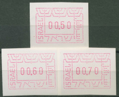 Israel ATM 1988 Satz 3 Werte 0,50/0,60/0,70, ATM 1 D S Postfrisch - Franking Labels