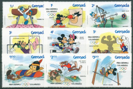 Grenada 1984 Olympia Los Angeles Disney-Figuren 1242/50 II C Postfrisch - Grenada (1974-...)