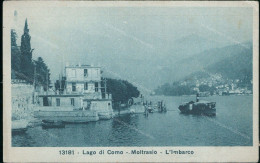 Cu91 Cartolina  Lago Di Como Moltrasio L'imbarco Lombardia - Como
