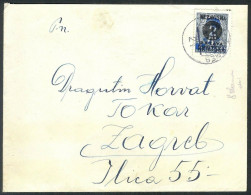 "Croatia 1941-10-20, TPO Postmark, Zagreb - Osijek - Croazia