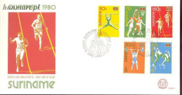 Suriname 1980 Mi 905-909 FDC  (FDC ZS3 SRN905-909) - Summer 1980: Moscow