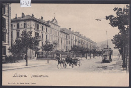 Luzern - Pilatusstrasse Und Hotel Jura - Kutsche Und Tram (17'124) - Luzern