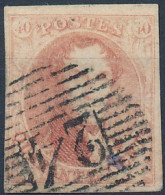 [O SUP] N° 8Aa, 40c Rouge-brique, Marges énormes. Papier Carton - Obl 'P24' Bruxelles. Superbe - Cote: 130€ - 1851-1857 Medallions (6/8)