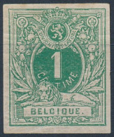 [* TB] N° 26, 1c Vert Non Dentelé TB Margé Et Signé - Cote: 80€ - 1869-1883 Leopold II