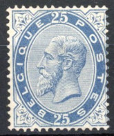 [** SUP] N° 40, 25c Bleu Terne,  Centrage Correct - Fraîcheur Postale - Cote: 4135€ - 1869-1883 Leopold II