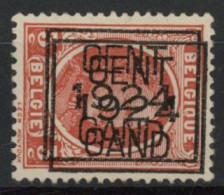 [(*) SUP] PRE100F, Gent-Gand 1924 - Surcharge Double - Typografisch 1922-31 (Houyoux)