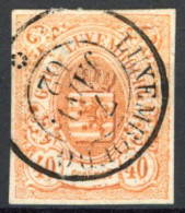 [O SUP] N° 11, 40c Rouge-orange - Superbe Oblitération Centrale - Cote: 300€ - 1859-1880 Wapenschild