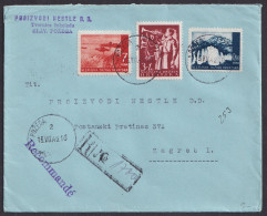 "Croatia 1942-07-15, Winter Aid, Registered Letter From NESTLE (Požega To Zagreb) - Croazia