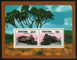 Tansania 1985 - Mi-Nr. Block 47 ** - MNH - Lokomotiven / Locomotives - Barbados (...-1966)