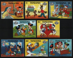 Tansania 1988 - Mi-Nr. 488-495 ** - MNH - Walt Disney - Barbados (...-1966)