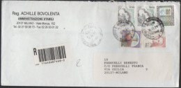 ITALIA - Storia Postale Repubblica - 2001 - 2x 100 + 800 Donne Nell'Arte + 700 Serie Castelli, Castello D'Ivrea + 4000 A - 2001-10: Storia Postale