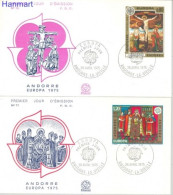 Andorra, French Administration 1975 Mi 264-265 FDC  (FDC ZE1 ANF264-265b) - 1975