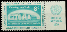 UNO NEW YORK 1959 Nr 77RZfr Postfrisch X40B70A - Other & Unclassified