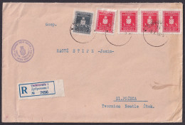 "Croatia 1943-10-05, Official Registered Letter (12,50 Kn Rate 4 X 3.00 Kn + 0.50 Kn), State Children's Recovery Center - Croazia