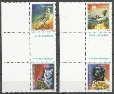 Croatia Yugoslavia RSK Krajina Serbia PROOFS Mi.64/67 In 2 Vertical Gutter Pairs MNH / ** 1997 Dogs Birds Cats - Croazia