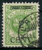 MEMEL 1923 Nr 177IV Gestempelt Gepr. X478A3A - Klaipeda 1923