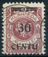 MEMEL 1923 Nr 172BI Zentrisch Gestempelt Gepr. X478AA6 - Klaipeda 1923