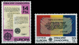 ANDORRA SPANISCHE POST 1980-1989 Nr 153-154 Postfrisch X5B51A2 - Neufs