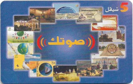 Palestine - Paltel (Chip) - Phonecards Advertisement, Chip Gem5 Red, 11.2002, 5ILS, 500.000ex, Used - Palestine