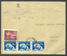 "Croatia 1945-04-09, Letter From Karlovac (USTASA HOP) - Croazia