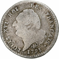 France, Louis XVI, 15 Sols, 1/8 ECU, 15 Sols François, 1791 / AN 3, Lyon - Altri & Non Classificati