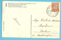 108 Op Kaart Sterstempel (Relais) * RECKEM (VL.) / RECHEM (FL.)  *  (28mm) - 1912 Pellens