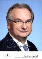 CPA Politiker Reiner Erich Haseloff, Ministerpräsident Des Landes Sachsen-Anhalt, Autogramm - Personaggi