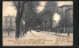 AK Hamburg-Harburg, Schulkinder Und Strassenbahn In Der Buxtehuderstrasse  - Harburg