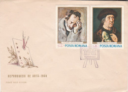 Roumanie - 1968 - FDC - Paintings Of ST Luchian And Dierick Bouts Stamps - Art Reproductions Envelope - Caja 31 - FDC