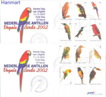 Netherlands Antilles 2002 Mi 1165-1176 FDC  (FDC ZS2 DTA1165-1176) - Parrots