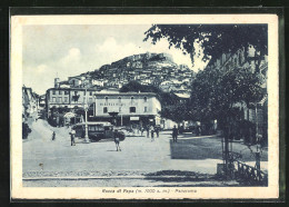 Cartolina Rocca Di Papa, Strassengabelung Am Hotel Albergo Nuova Italia  - Autres & Non Classés