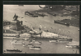 Foto-AK Koblenz /Rh., Deutsches Eck Mit Kaiser-Wilhelm-Denkmal  - Altri & Non Classificati