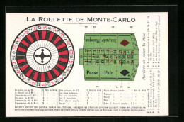 AK Regelkarte Für Das Monte-Carlo Roulette  - Altri & Non Classificati