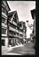 AK Appenzell, Hauptgasse Mit Löwen-Drogerie Von Hans Dobler  - Appenzell