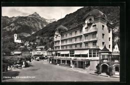 AK Flüelen Am Vierwaldstättersee, Strassenpartie Am Hotel Urnerhof  - Flüelen