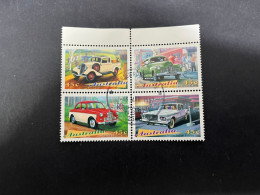 10-7-2024 (stamp) Used / Obliterer - Australia (block Of 4) Cars - Usados