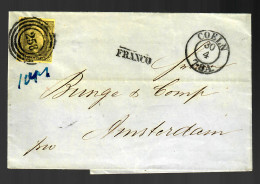 Brief 1856 Von Coeln Nach Amsterdam, MiNr. 4 - Other & Unclassified