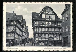 AK Hann. Münden, Alte Häuser Am Marktplatz  - Hannoversch Muenden