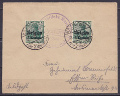 L. Affr. 2xOC2 Càpt Poste Militaire "K.D.Feldpostexp. /12.1.1916/ Der 2.Marine.Div." Pour L'Allemagne - Cachet Bataillon - OC1/25 Governo Generale