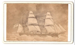 Fotografie Unbekannter Fotograf Und Ort, Englisches Kriegsschiff HMS Monarch (1868), Nach Einem Gemälde  - Boats