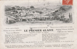 BEZIERS THEATRE "LE PREMIER GLAIVE" REPRESENTATIONS LES 25 & 27 AOUT 1907 TBE - Beziers