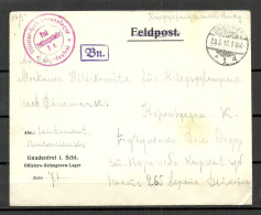 Deutschland Germany WWI 1917 Kriegsgefangenensendung Gefangenenlager GNADENFREI I. Schl. Prisoner Post - Prigionieri