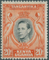 Kenya Uganda Tanganyika 1938 SG139b 20c Cranes KGVI MLH - Kenya, Ouganda & Tanganyika