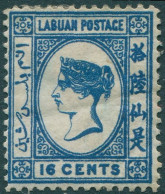 Malaysia Labuan 1879 SG10 16c Blue QV MH - Straits Settlements