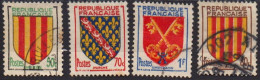 France 1955 Y&T 1044 à 1047 : Armoiries Des Provinces 8ème Série - Used Stamps