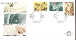 Netherlands 1988 Mi 1339-1341 FDC  (FDC ZE3 NTH1339-1341) - Mono