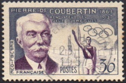France 1956 Y&T 1088 :  60è Anniversaire De La Rénovation Des Jeux Olympiques, Pierre De Coubertin - Used Stamps