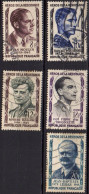 France 1957 Y&T 1100 à 1104 :   Héros De La Résistance - 1ère Série - Usados